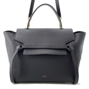 Celine Handbag Belt Bag Body Crossbody Bag Leather Shoulder Black